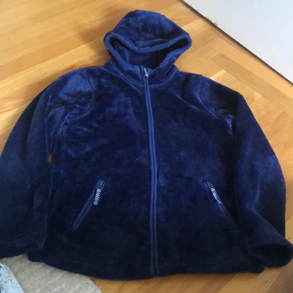 Navy blue ultra soft Zip up fleece